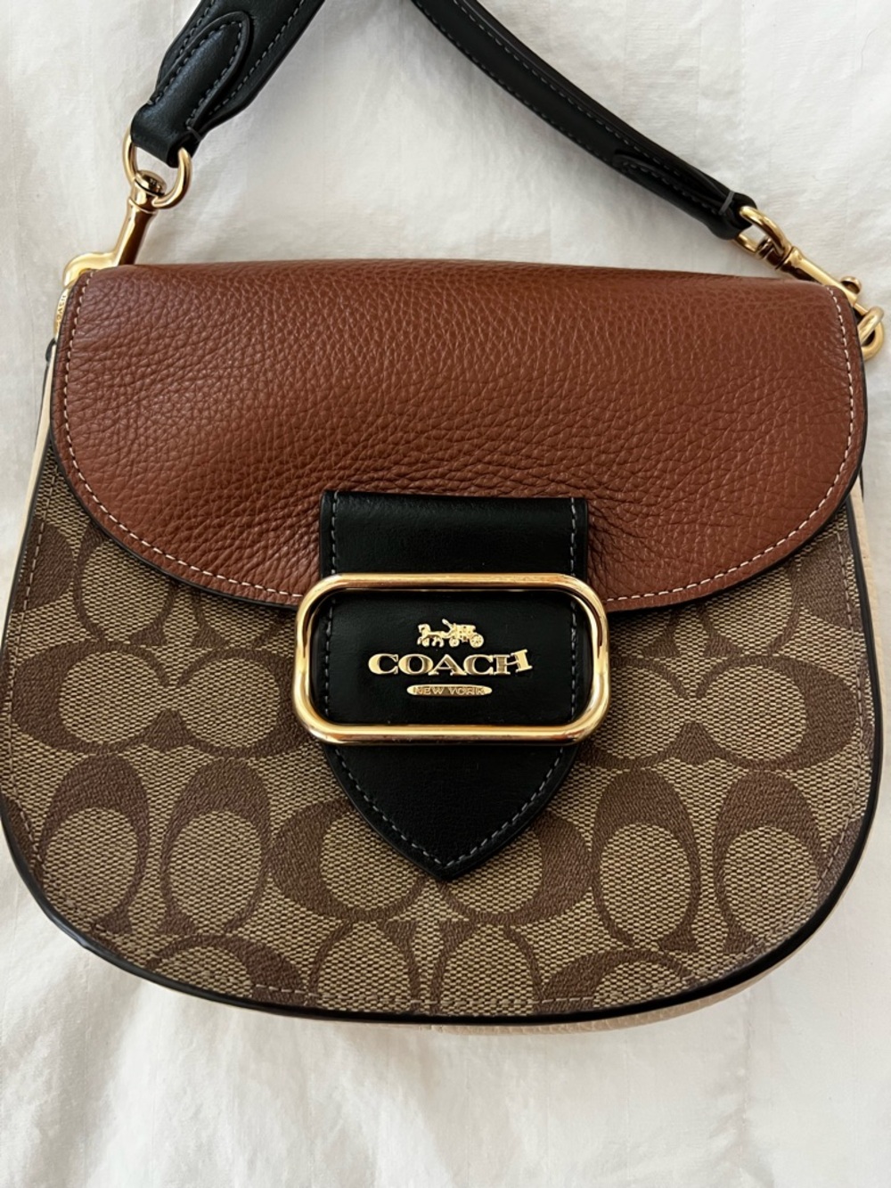 Coach Morgan Saddle Bag in Brown/Black